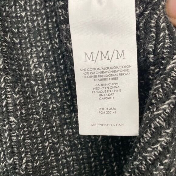 Cabi 3530 Long Layer Cardigan Sweater‎ Medium Size M Open Front Black and Gray - Picture 9 of 9
